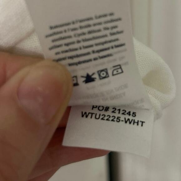 Faherty Lucia White Organic Cotton Embroidered Short Sleeve V Neck Top New XS - Picture 12 of 12